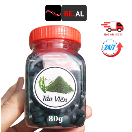 Tảo viên hộp 100 viên, bổ sung chất sơ khoáng chất từ tảo biển