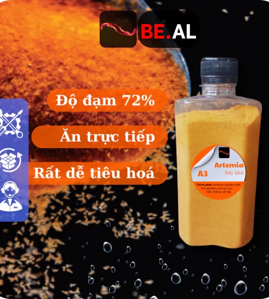 Artemia sấy khô 200g, thức ăn cho cá cảnh