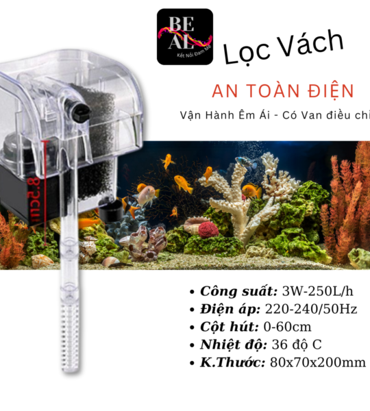 Lọc thác bể cá 3w – Nhỏ gọn sang trọng – Shop Betta And Love